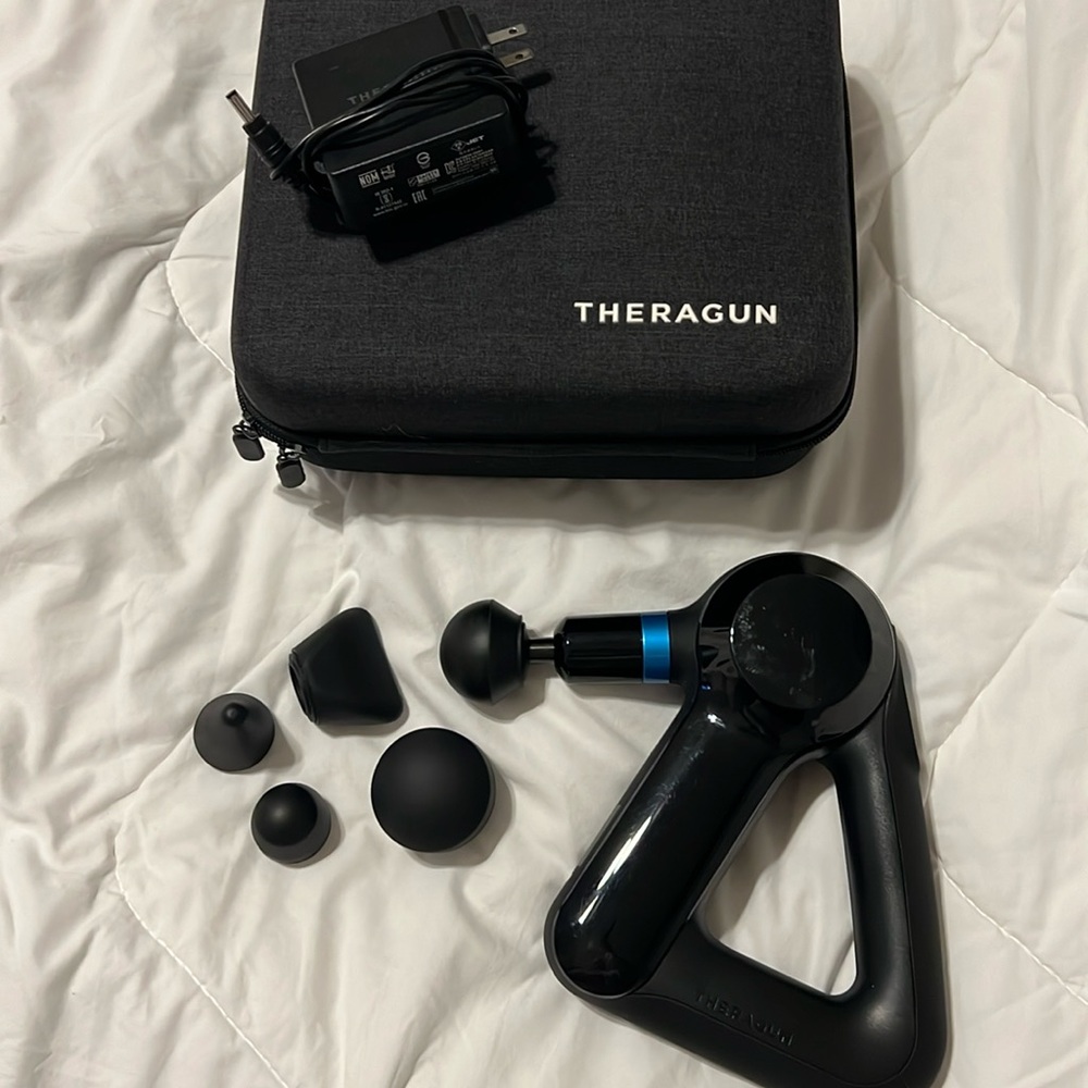 Theragun Deep Tissue Massager in Case-read description